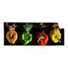 Textil Ersatzdruck Spritzer Von Paprika Beim Fallen Ins Wasser Panorama Produktvorschau Frontal