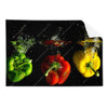 Textil Ersatzdruck Spritzer Von Paprika Beim Fallen Ins Wasser Querformat Produktvorschau Frontal