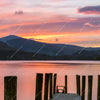 Textil Ersatzdruck Steg In Den Sonnenuntergang Panorama Zoom