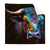 Textil Ersatzdruck Stier Mit Bunten Farben Quadrat Produktvorschau Frontal