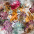 Textil Ersatzdruck Tiger Blumen Quadrat Motivvorschau
