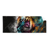 Textil Ersatzdruck Tiger Im Farbrausch Panorama Produktvorschau Frontal