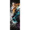 Textil Ersatzdruck Tiger Im Farbrausch Schmal Motivvorschau