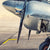 Textil Ersatzdruck Vintage Flugzeug Panorama Zoom