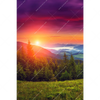 Textil Ersatzdruck Wald Bei Sonnenuntergang Hochformat Motivvorschau