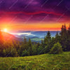 Textil Ersatzdruck Wald Bei Sonnenuntergang Quadrat Motivvorschau