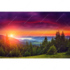 Textil Ersatzdruck Wald Bei Sonnenuntergang Querformat Motivvorschau