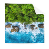 Textil Ersatzdruck Wald Meer Quadrat Produktvorschau Frontal