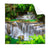 Textil Ersatzdruck Wald Wasserfall No 6 Quadrat Produktvorschau Frontal