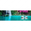 Textil Ersatzdruck Wald Wasserfall No 7 Panorama Motivvorschau