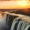 Textil Ersatzdruck Wasserfall Bei Abendsonne Hochformat Zoom