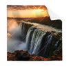 Textil Ersatzdruck Wasserfall Bei Abendsonne Quadrat Produktvorschau Frontal
