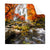 Textil Ersatzdruck Wasserfall In Herbstlandschaft Quadrat Produktvorschau Frontal