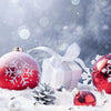 Textil Ersatzdruck Weihnachtskugeln Im Winterwunderland Quadrat Zoom