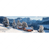 Textil Ersatzdruck Winteridylle In Den Bergen Panorama Motivvorschau