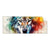 Textil Ersatzdruck Wolf Mit Bunten Farbspritzern No 2 Panorama Produktvorschau Frontal