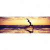 Textil Ersatzdruck Yoga Am Lila Strand Panorama Motivvorschau