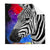 Textil Ersatzdruck Zebra Pop Art No 1 Quadrat Produktvorschau Frontal