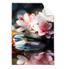 Textil Ersatzdruck Zen Steine Mit Blumen Hochformat Produktvorschau Frontal