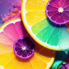 Textil Ersatzdruck Zitronen Neon Farbe Schmal Zoom