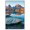 Xxl Wandbild Abendszene Mit Bergen Und See Hochformat Produktvorschau Frontal