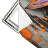 Xxl Wandbild Abstrakte Blume In Orange Lila Panorama Materialvorschau