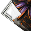 Xxl Wandbild Abstrakte Blume In Orange Lila Quadrat Materialvorschau