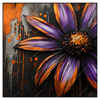 Xxl Wandbild Abstrakte Blume In Orange Lila Quadrat Produktvorschau Frontal