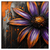 Xxl Wandbild Abstrakte Blume In Orange Lila Quadrat Produktvorschau Frontal