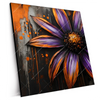 Xxl Wandbild Abstrakte Blume In Orange Lila Quadrat Produktvorschau Seitlich