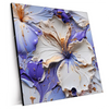 Xxl Wandbild Abstrakte Blumenformen Quadrat Produktvorschau Seitlich