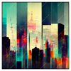Xxl Wandbild Abstrakte Skyline No 3 Quadrat Produktvorschau Frontal