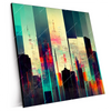 Xxl Wandbild Abstrakte Skyline No 3 Quadrat Produktvorschau Seitlich
