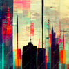 Xxl Wandbild Abstrakte Skyline No 3 Querformat Zoom