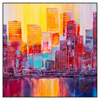 Xxl Wandbild Abstrakte Skyline Quadrat Produktvorschau Frontal
