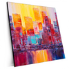 Xxl Wandbild Abstrakte Skyline Quadrat Produktvorschau Seitlich