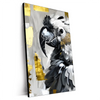 Xxl Wandbild Abstrakter Papagei Mit Gold Hochformat Produktvorschau Seitlich