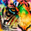 Xxl Wandbild Abstrakter Tiger Panorama Zoom