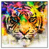 Xxl Wandbild Abstrakter Tiger Quadrat Produktvorschau Frontal