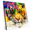 Xxl Wandbild Abstrakter Tiger Quadrat Produktvorschau Seitlich