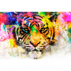 Xxl Wandbild Abstrakter Tiger Querformat Motivvorschau