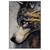 Xxl Wandbild Abstrakter Wolf In Gold Und Grau Hochformat Produktvorschau Frontal