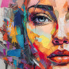 Xxl Wandbild Abstraktes Frauenportraet Aurora Querformat Zoom