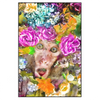 Xxl Wandbild Aeffchen Blumen Hochformat Produktvorschau Frontal