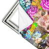 Xxl Wandbild Aeffchen Blumen Quadrat Materialvorschau