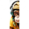 Xxl Wandbild Affe Mit Kopfhoerern Brille Schmal Motivvorschau
