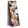 Xxl Wandbild Alpaka Mit Blumen Schmal Produktvorschau Seitlich