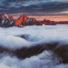 Xxl Wandbild Alpen Im Nebel Hochformat Zoom