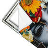 Xxl Wandbild Angelina Frau Mit Blumen Im Haar Hochformat Materialvorschau