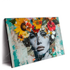 Xxl Wandbild Angelina Frau Mit Blumen Im Haar Querformat Produktvorschau Seitlich